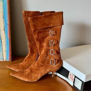 Marc Jacobs Mid-Calf Suede Boot - Castoro in Ginger - Size 8.5 Like New